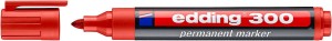 Marker permanentny EDDING E-300 końcówka okrągła 1,5mm kol. czerwony 4-300002