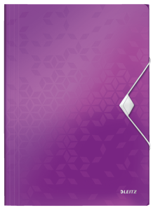 Teczka z gumką A4 15mm LEITZ WOW tworzywo sztuczne kol. fioletowy 45990062