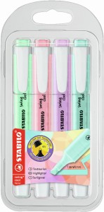 Zakreślacz STABILO Swing Cool mix kolorów pastelowych 4 szt. 275/4-08