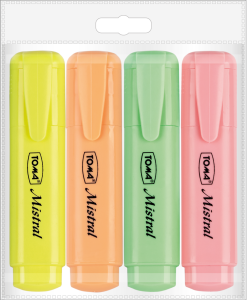 Zakreślacz TOMA Mistral Pastel mix kolorów pastelowych 4 szt. TO-334-4P