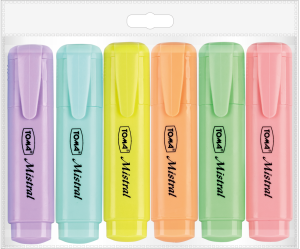 Zakreślacz TOMA Mistral Pastel mix kolorów pastelowych 6 szt. TO-334-6P