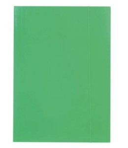 Teczka z gumką A4 BARBARA karton lakierowany kol. zielony klejona 350g 314