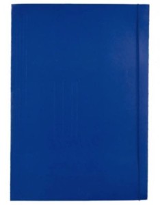 Teczka z gumką A4 BARBARA karton lakierowany kol. granatowy 350g, klejona 306