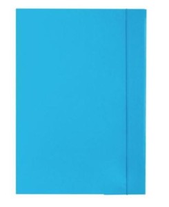 Teczka z gumką A4 BARBARA karton lakierowany kol. niebieski klejona 350g 313