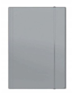 Teczka z gumką A4 BARBARA karton lakierowany kol. szary klejona 350g 309