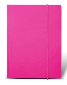 Teczka z gumką A4 BARBARA karton lakierowany kol. różowy klejona 350g 311