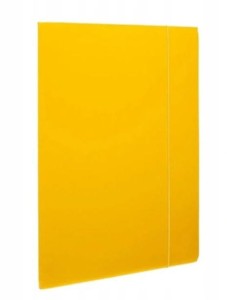 Teczka z gumką A4 BARBARA karton lakierowany kol. żółty klejona 350g 307