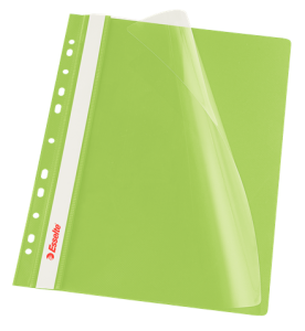 Skoroszyt oczkowy A4 ESSELTE plastikowy kol. zielony twardy 13587