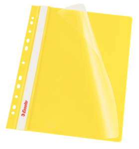Skoroszyt oczkowy A4 ESSELTE plastikowy kol. żółty twardy 13584
