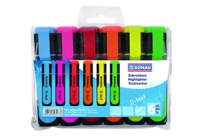 Zakreślacz DONAU D-Text mix kolorów 6 szt. 7358906PL-99