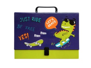 Teczka walizeczka z rączką A4 BENIAMIN karton wzór Cool Dino 110031