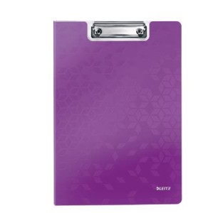 Deska A4 zamykana z klipsem na krótkim boku LEITZ WOW PP kol. fioletowy 41990062