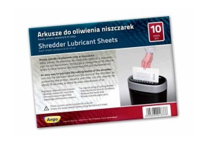 Arkusze oliwiące do niszczarek ARGO format A5 z 6ml oleju 10 szt. 130110