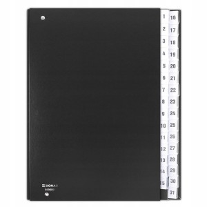 Teczka do podpisu 1-31 A4 DONAU tworzywo sztuczne kol. czarny 8696001-01
