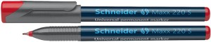 Foliopis permanentny SCHNEIDER MAXX 220 końcówka S 0,4mm kol. czerwony SR112402