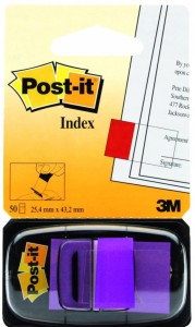 Zakładki indeksujące 25 x 43mm tworzywo POST-IT 680-8 kol. fioletowy z dyspenserem 50 zakładek 3M-70071392883
