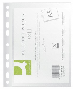 Koszulki na dokumenty groszkowe A5 100 szt. DONAU 50mic KF15634