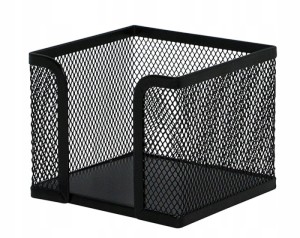 Pojemnik na karteczki Q-CONNECT OFFICE SET siatka metalowa kol. czarny KF00878