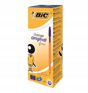 Długopis olejowy zwykły BIC Orange kol. niebieski kol. obudowy pomarańczowy 0,8mm 20 szt. 8099221