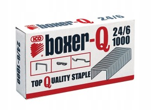 Zszywki 24/6 uniwersalne ICO BOXER 25 kartek kol. srebrny 1000 szt. ISAXBQ24/6