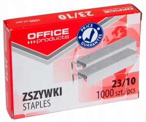 Zszywki 23/10 uniwersalne OFFICE PRODUCTS 70 kartek kol. srebrny 1000 szt. 18072339-19