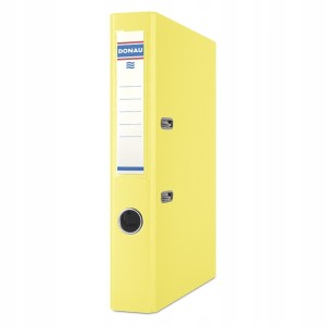 Segregator z mechanizmem ekonomiczny A4 50mm DONAU MASTER PP kol. żółty 3950001PL-11