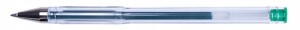 Długopis żelowy zwykły OFFICE PRODUCTS kol. zielony kol. obudowy przezroczysty 0,5mm 17025211-02