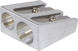 Temperówka metalowa podwójna bez pojemnika DONAU kol. srebrny 7862001PL-99