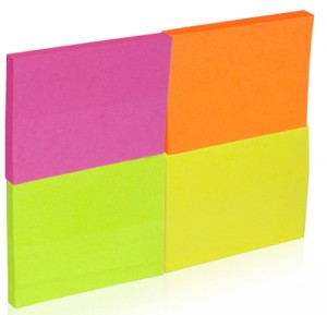 Bloczek samoprzylepny 38 x 51mm DONAU 50 karteczek wielokolorowy neonowy 4 szt. 7578001PL-99