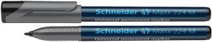 Foliopis permanentny SCHNEIDER MAXX 224 końcówka M 1mm kol. czarny SR1201
