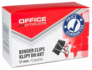 Klips do dokumentów 51mm OFFICE PRODUCTS kol. czarny pudełko 12 szt. 18095119-05