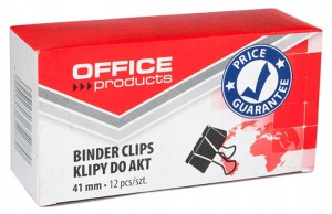 Klips do dokumentów 41mm OFFICE PRODUCTS kol. czarny pudełko 12 szt. 18094119-05