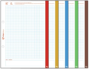 Wkłady do segregatora uniwersalne A5 50 kart INTERDRUK papier kol. biały kolorowe registry WKDOSEA550LUX