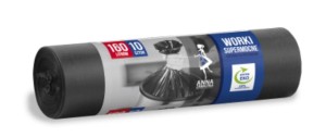 Worki na śmieci 160L ANNA ZARADNA kol. czarny LDPE supermocne 10 szt. WNS-1989