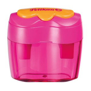 Temperówka plastikowa podwójna z pojemnikiem PELIKAN kol. różowy 700696