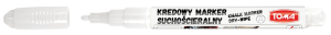 Marker kredowy suchościeralny TOMA TO-297 końcówka okrągła 1,5mm kol. biały TO-297 01