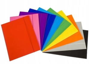 Teczka z gumką A4 BARBARA karton lakierowany kol. mix wzorów 10 szt. 350g 281