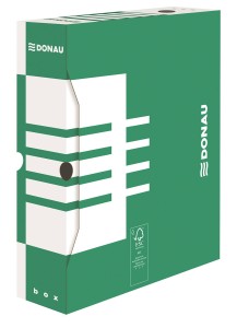 Pudło archiwizacyjne A4 80mm DONAU kol. zielony 7660301FSC-06
