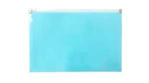 Teczka na suwak A5 BIURFOL tworzywo sztuczne kol. niebieski pastelowy TSP-A5-02