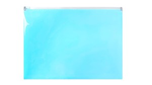 Teczka na suwak A4 BIURFOL tworzywo sztuczne kol. niebieski pastelowy TSP-A4-02