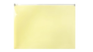 Teczka na suwak A4 BIURFOL tworzywo sztuczne kol. żółty pastelowy TSP-A4-03