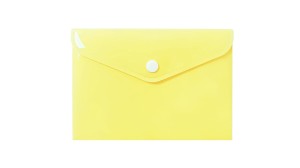 Teczka kopertowa A6 BIURFOL tworzywo sztuczne kol. żółty pastelowy TKP-A6-03