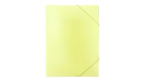Teczka z gumką A4 BIURFOL tworzywo sztuczne kol. żółty pastelowy TGP-A4-03
