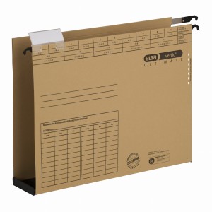 Teczka zawieszkowa A4 60mm ELBA karton kol. brązowy z poszerzanym dnem 100552064