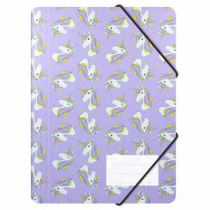 Teczka z gumką A4 BIURFOL tworzywo sztuczne wzór Unicorn TGN-A4-05