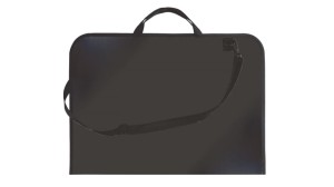 Teczka na rysunki na suwak A3+ 30mm BIURFOL tworzywo sztuczne kol. czarny regulowany pasek na ramię TER-02-01