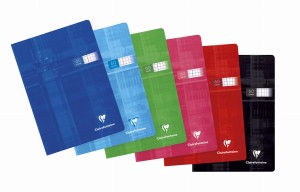 Zeszyt A5 kratka 60 kartek CLAIREFONTAINE okładka laminowana mix kolorów op. 10 szt. 63552AMXC CF