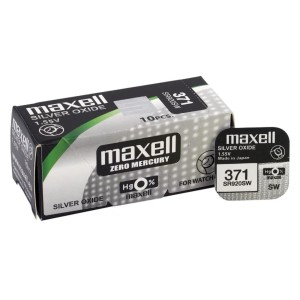 Bateria srebrowa 371 MAXELL 1,55V pudełko zawiera 10 szt. SR920SW