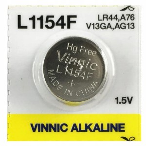 Bateria alkaliczna L1154 / LR44 / A76 / AG13 VINNIC 1,5V 1 szt. L1154F