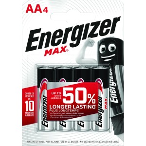 Bateria alkaliczna LR6 (AA) ENERGIZER Max 1,5V blister zawiera 4 szt. EN-426557